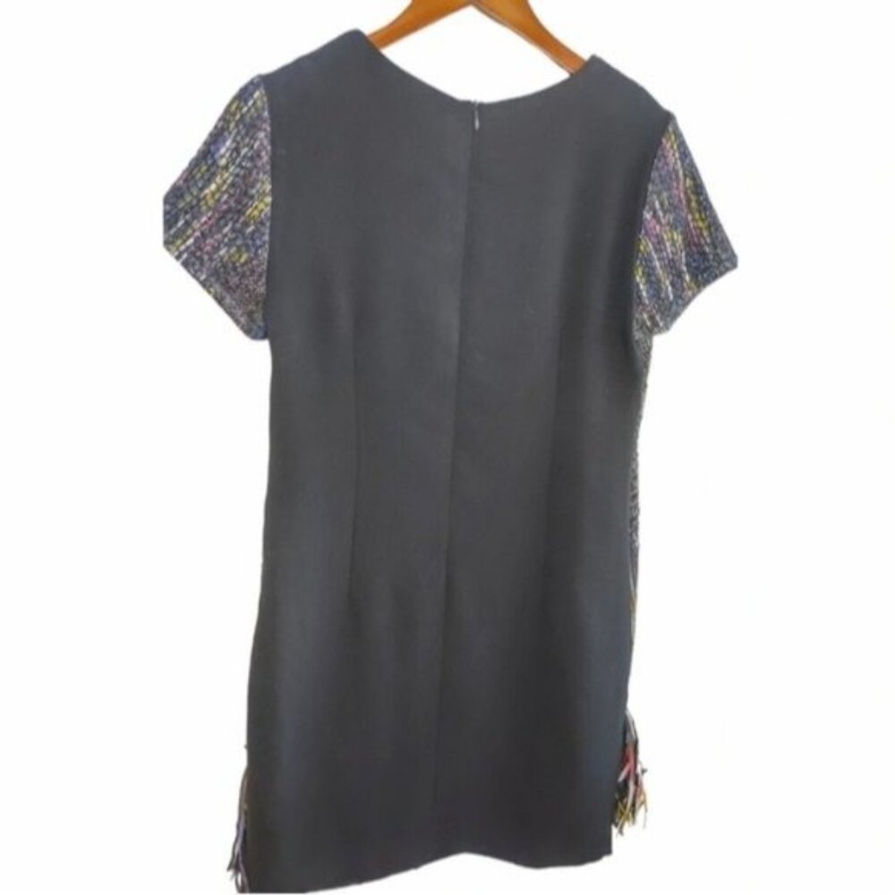 Vilagallo Tea Farrow Fringe Jacquard Dress 42 - Picture 3 of 13